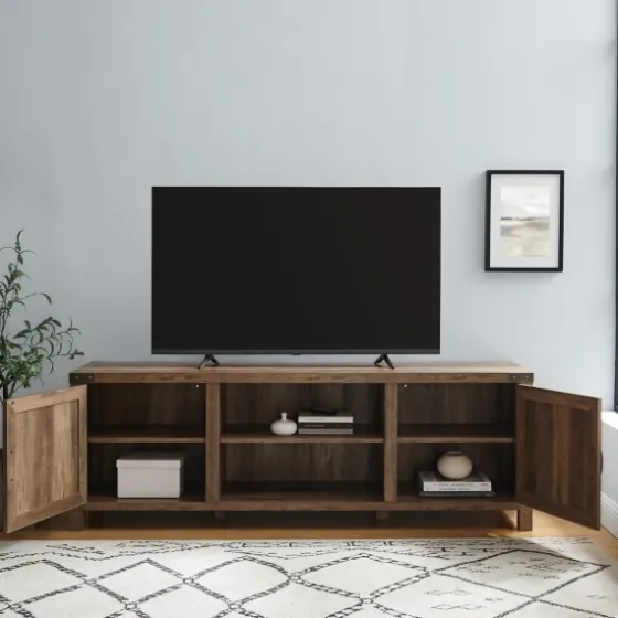 Rustic Oak Barn Door Tv Stand-Kirkland's Home Hot