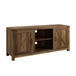 Rustic Oak Barn Doors Tv Stand-Kirkland's Home Hot