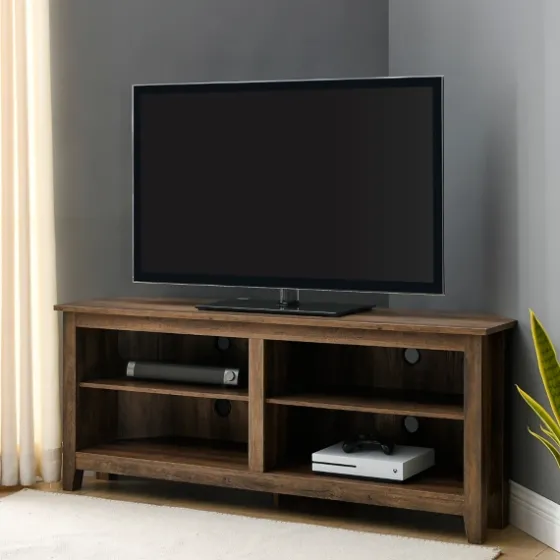 Rustic Oak Corner Tv Stand-Kirkland's Home New