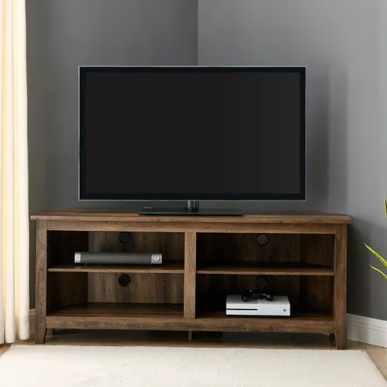 Rustic Oak Corner Tv Stand-Kirkland's Home New
