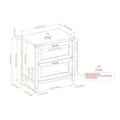 Rustic Oak 2-Drawer Wood File Cabinet-Kirkland's Home Fashion
