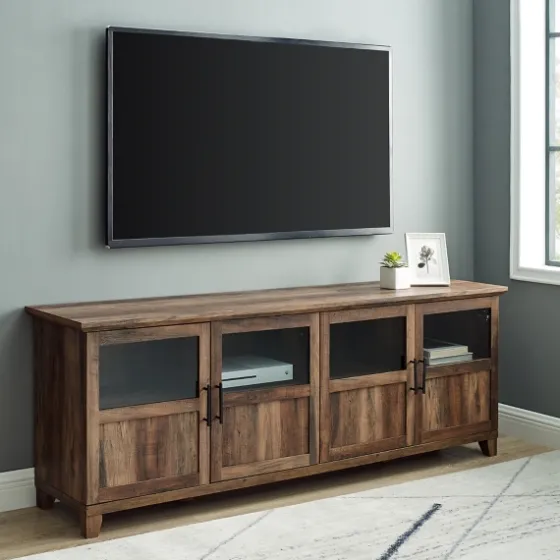 Rustic Oak Four Door Tv Stand-Kirkland's Home Fashion