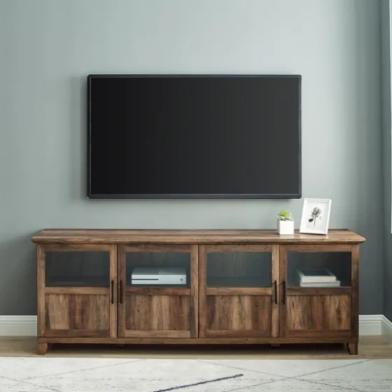 Rustic Oak Four Door Tv Stand-Kirkland's Home Fashion