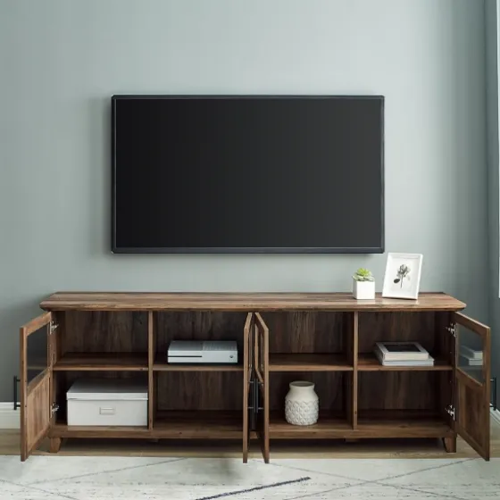 Rustic Oak Four Door Tv Stand-Kirkland's Home Fashion
