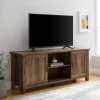 Rustic Oak Grooved Door Tv Stand-Kirkland's Home Store