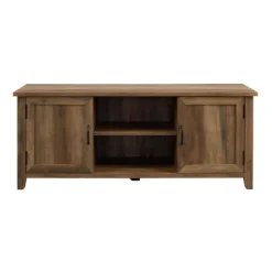 Rustic Oak Grooved Door Tv Stand-Kirkland's Home Store