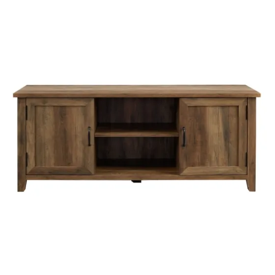Rustic Oak Grooved Door Tv Stand-Kirkland's Home Store