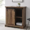Rustic Oak Grooved Sliding Barn Door Cabinet-Kirkland's Home Cheap