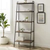 Rustic Oak Industrial Ladder Bookshelf-Kirkland's Home Online