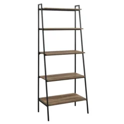 Rustic Oak Industrial Ladder Bookshelf-Kirkland's Home Online