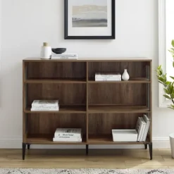 Rustic Oak Mesh Accent Bookshelf-Kirkland's Home Online