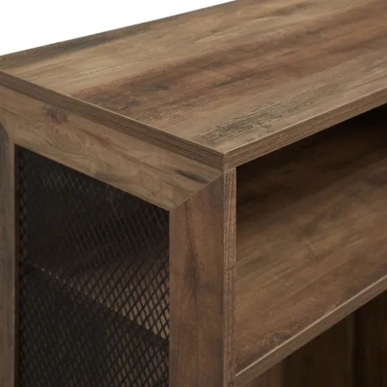 Rustic Oak Mesh Accent Bookshelf-Kirkland's Home Online