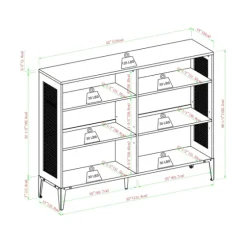 Rustic Oak Mesh Accent Bookshelf-Kirkland's Home Online