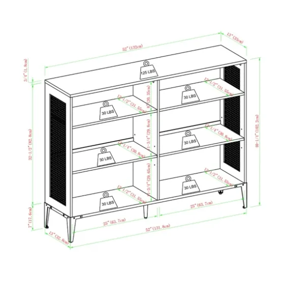 Rustic Oak Mesh Accent Bookshelf-Kirkland's Home Online