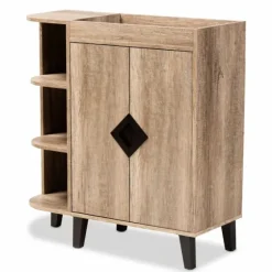 Rustic Oak Open Shoe Storage Cabinet-Kirkland's Home Discount