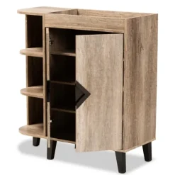 Rustic Oak Open Shoe Storage Cabinet-Kirkland's Home Discount
