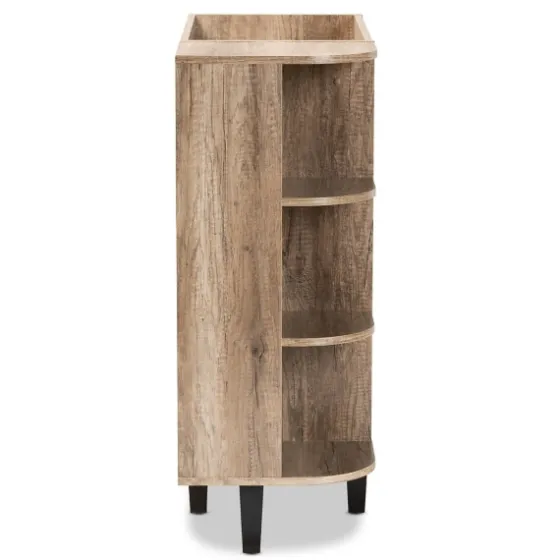 Rustic Oak Open Shoe Storage Cabinet-Kirkland's Home Discount