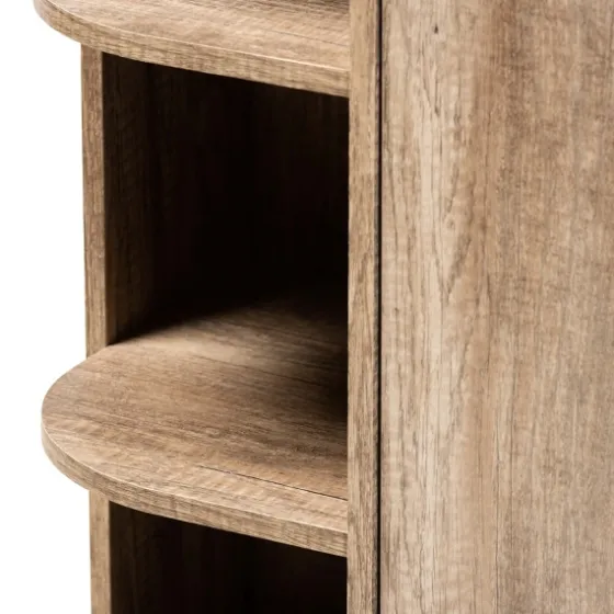 Rustic Oak Open Shoe Storage Cabinet-Kirkland's Home Discount