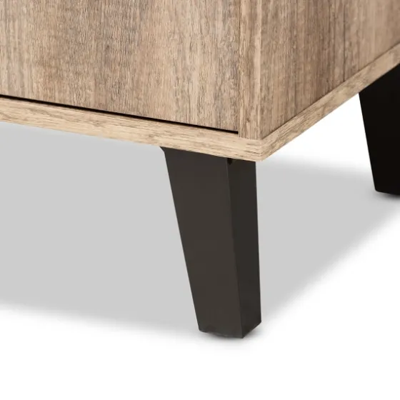 Rustic Oak Open Shoe Storage Cabinet-Kirkland's Home Discount