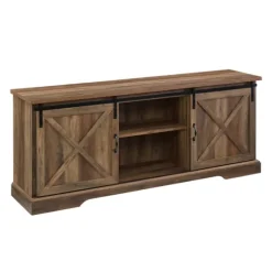 Rustic Oak Sliding Barn Door Tv Stand-Kirkland's Home Cheap