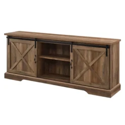 Rustic Oak Sliding Barn Door Tv Stand-Kirkland's Home Cheap