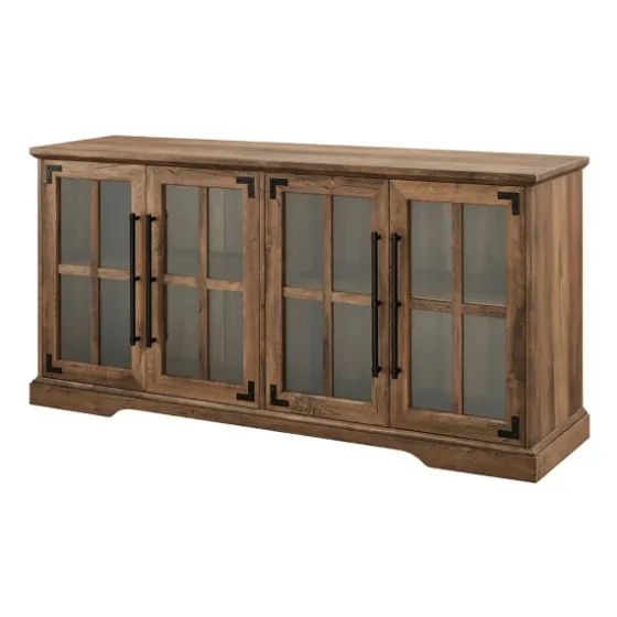 Rustic Oak Window 4-Door Tv Stand-Kirkland's Home Flash Sale
