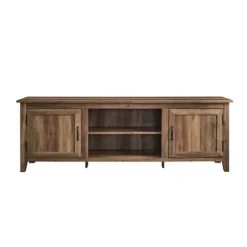 Rustic Oak Wood Grooved Door Tv Stand-Kirkland's Home Fashion