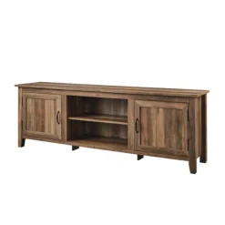 Rustic Oak Wood Grooved Door Tv Stand-Kirkland's Home Fashion