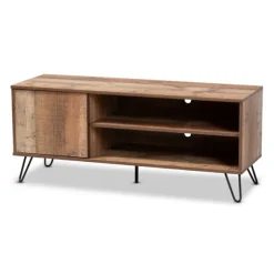 Rustic Oak Wood Tv Stand-Kirkland's Home Flash Sale