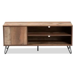 Rustic Oak Wood Tv Stand-Kirkland's Home Flash Sale