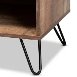 Rustic Oak Wood Tv Stand-Kirkland's Home Flash Sale