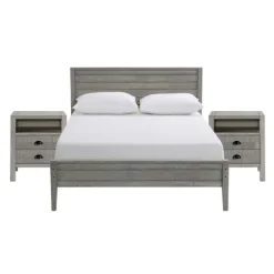 Rustic Pine Panel 3-Pc. Full Bedroom Set-Kirkland's Home Discount
