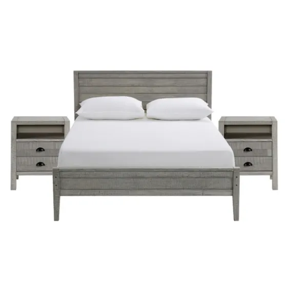 Rustic Pine Panel 3-Pc. Full Bedroom Set-Kirkland's Home Discount