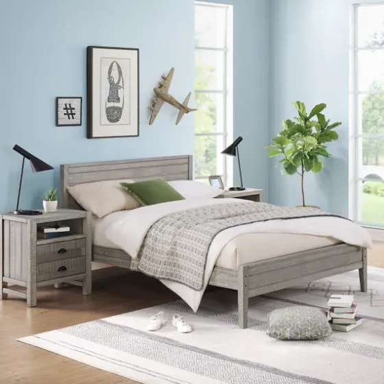 Rustic Pine Panel 3-Pc. Full Bedroom Set-Kirkland's Home Discount