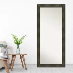 Rustic Rail Charred Framed Mirror, 30X66 In.-Kirkland's Home Sale