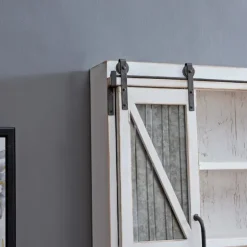 Rustic Sliding Metal Door Cabinet-Kirkland's Home Outlet