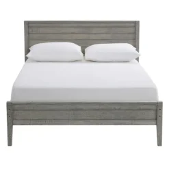 Rustic Smoke Wood Panel Full Bed Frame-Kirkland's Home Sale