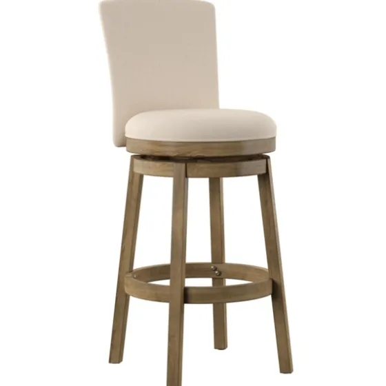 Rustic Taupe Upholstered Swivel Bar Stool-Kirkland's Home Discount