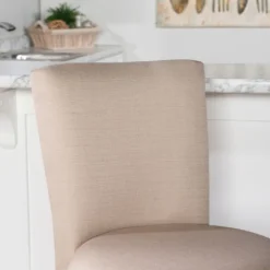 Rustic Taupe Upholstered Swivel Bar Stool-Kirkland's Home Discount
