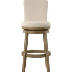 Rustic Taupe Upholstered Swivel Bar Stool-Kirkland's Home Discount
