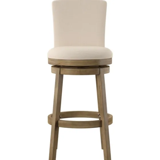 Rustic Taupe Upholstered Swivel Bar Stool-Kirkland's Home Discount
