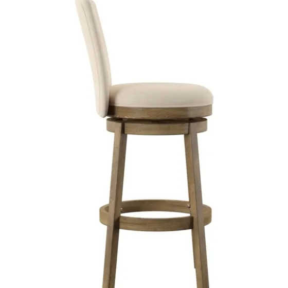 Rustic Taupe Upholstered Swivel Bar Stool-Kirkland's Home Discount