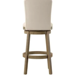 Rustic Taupe Upholstered Swivel Bar Stool-Kirkland's Home Discount