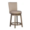 Rustic Taupe Upholstered Swivel Counter Stool-Kirkland's Home Best