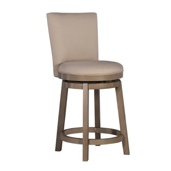 Rustic Taupe Upholstered Swivel Counter Stool-Kirkland's Home Best