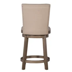 Rustic Taupe Upholstered Swivel Counter Stool-Kirkland's Home Best