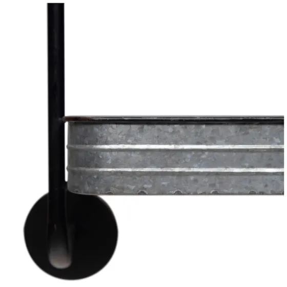 Rustic Three Tiered Galvanized Metal Wall Shelf-Kirkland's Home Discount