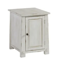 Rustic White Cabinet Accent Table-Kirkland's Home Discount