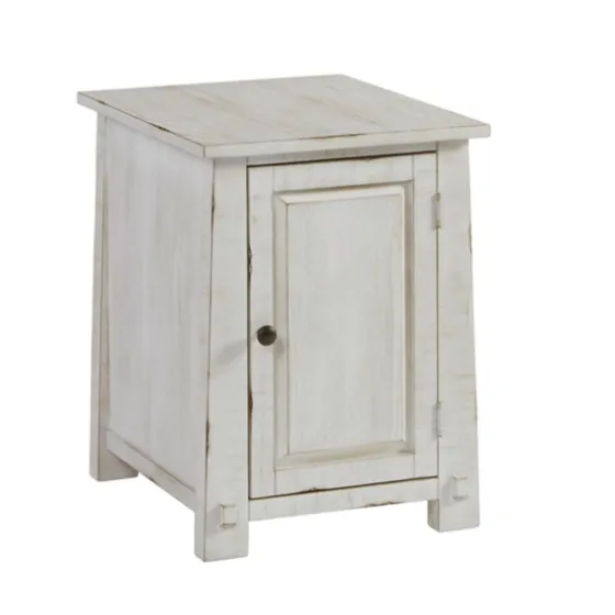 Rustic White Cabinet Accent Table-Kirkland's Home Discount