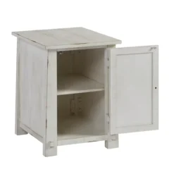 Rustic White Cabinet Accent Table-Kirkland's Home Discount
